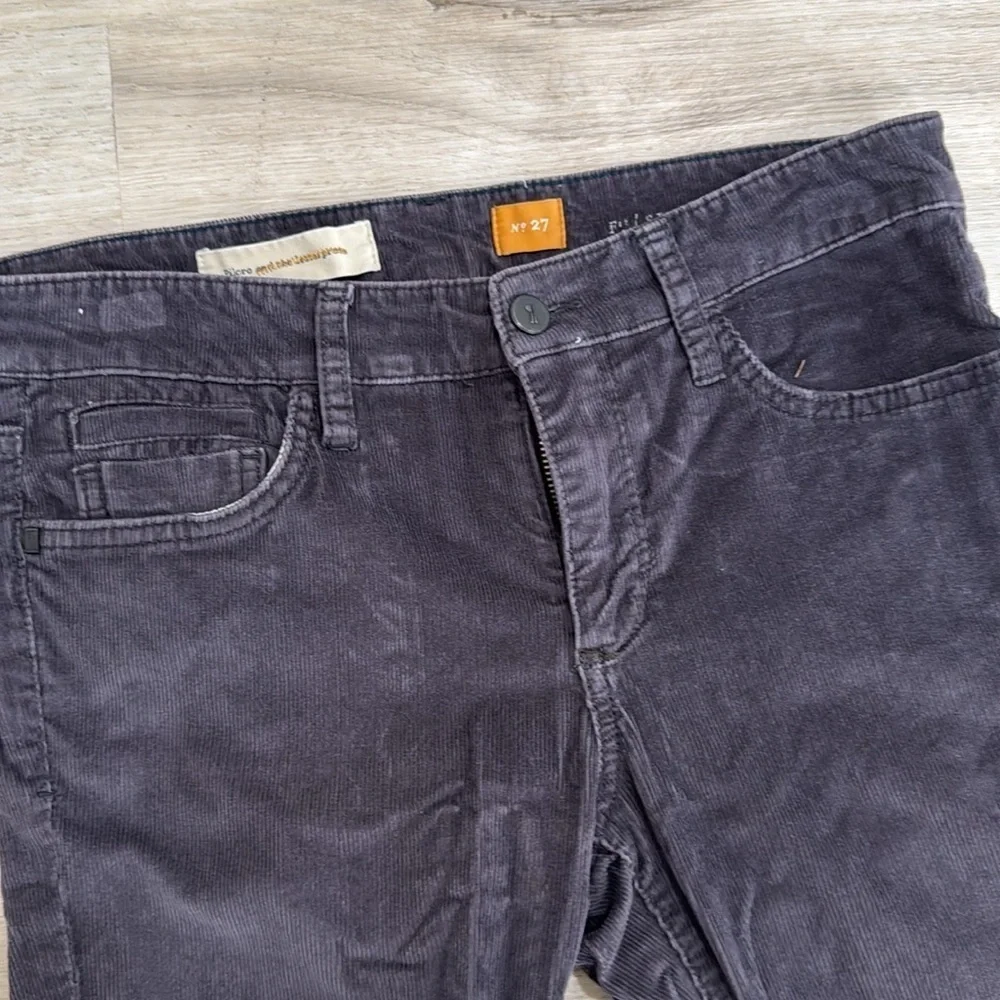 Pilcro from Anthropologie corduroy gray skinny pants